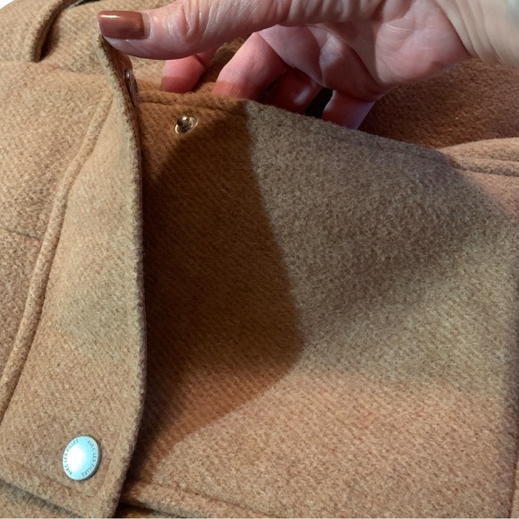 Anthropologie Avec Les Filles Lined Wool Blend Coat Toffee Size XS With pockets - Picture 11 of 12